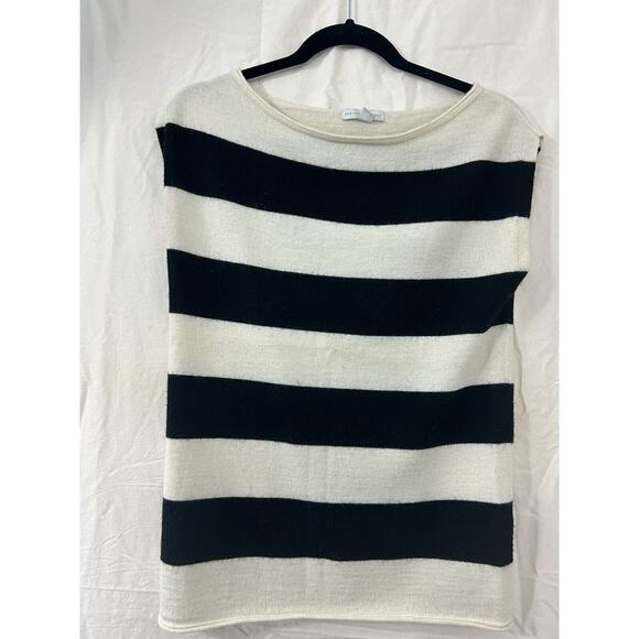 NEW YORK & COMPANY Womens Sleeveless Stripe‎ Scoop Neck Size S Marino Wool Blend - Picture 1 of 9
